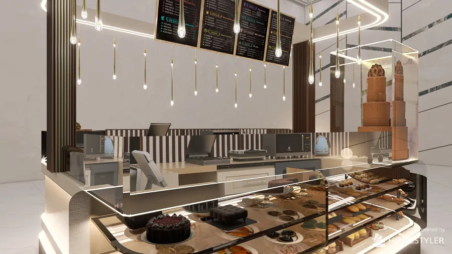 chocolate booth 3d design renderings