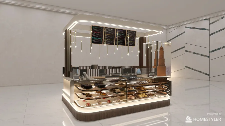 chocolate booth 3d design renderings