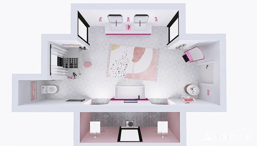 Modern Barbie Bathroom 4.0 3d design picture 30.19