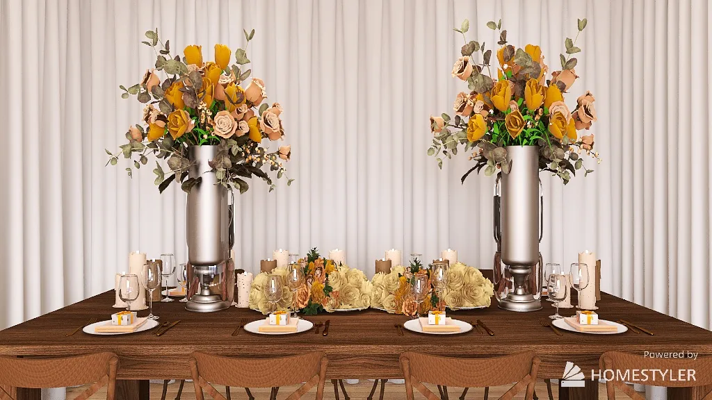 wedding table decor 3d design renderings