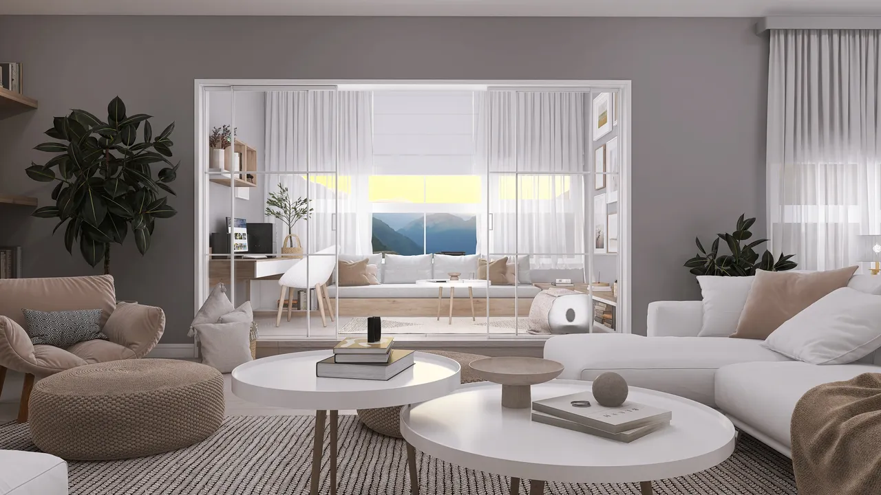 LivingDiningRoom 3d design renderings