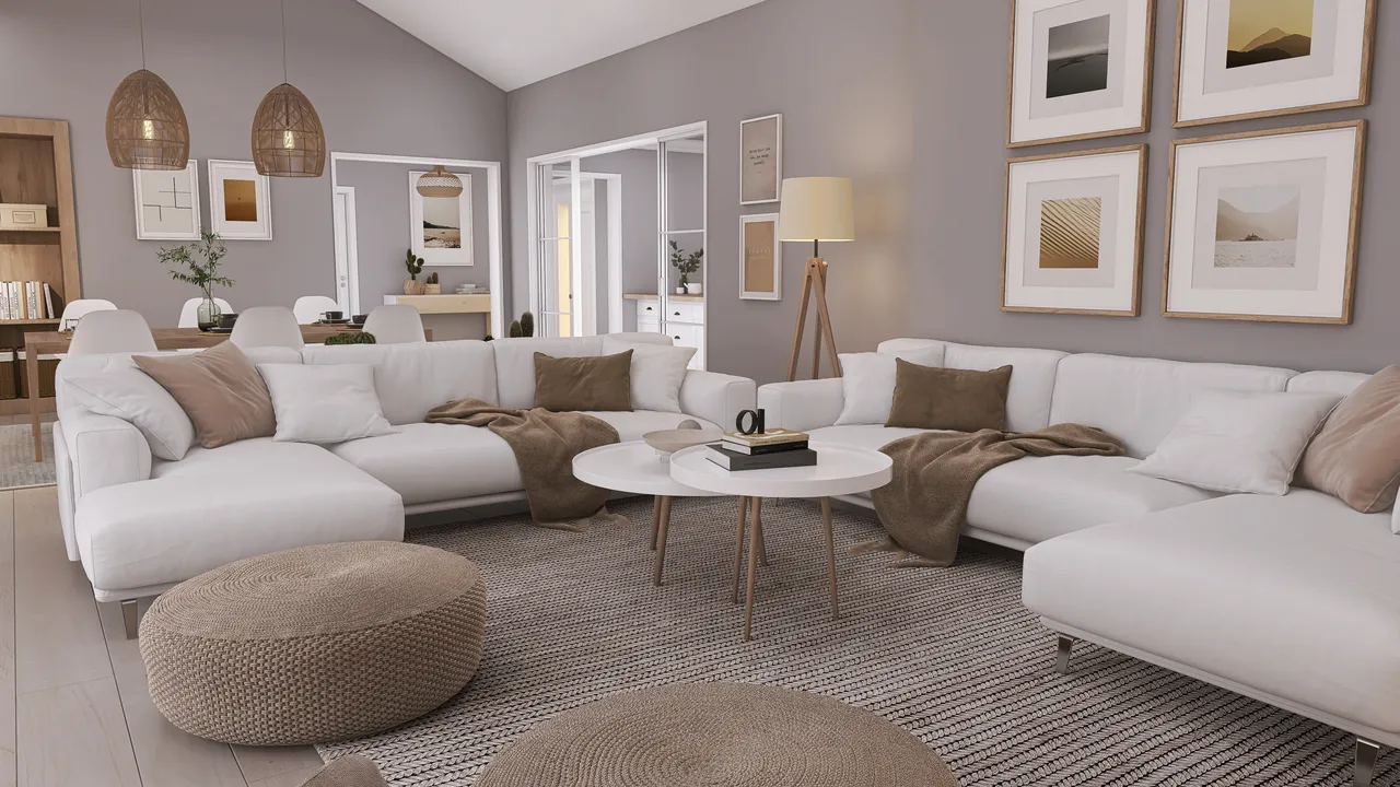 LivingDiningRoom 3d design renderings