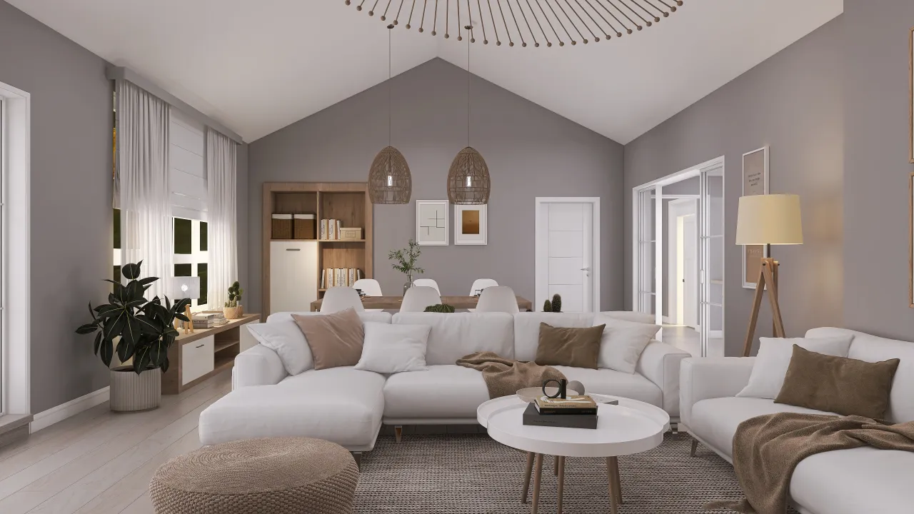 LivingDiningRoom 3d design renderings