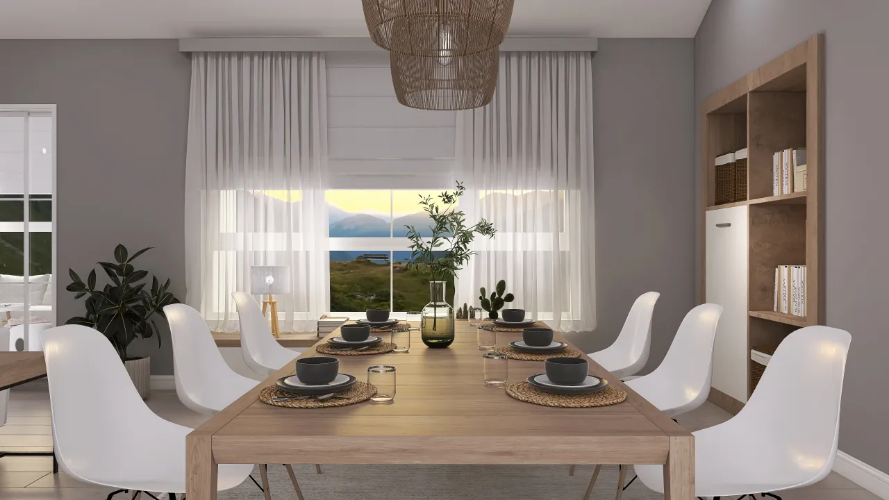 LivingDiningRoom 3d design renderings