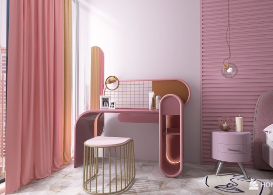 Barbie themed bedroom design Design Rendering