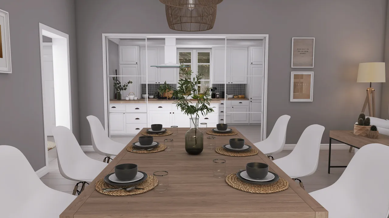 LivingDiningRoom 3d design renderings