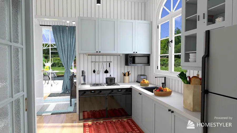 Kitchen/Dining/Living 3d design renderings