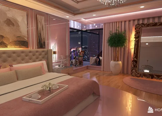 Dream House - Barbie's room) - Quarto da Barbie Design Rendering