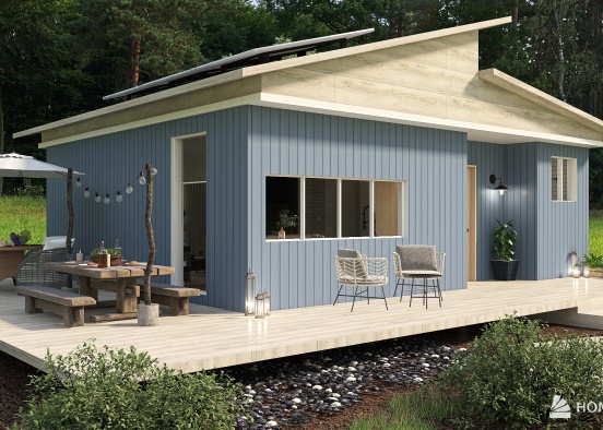 Tiny house in the nordic countryside Design Rendering