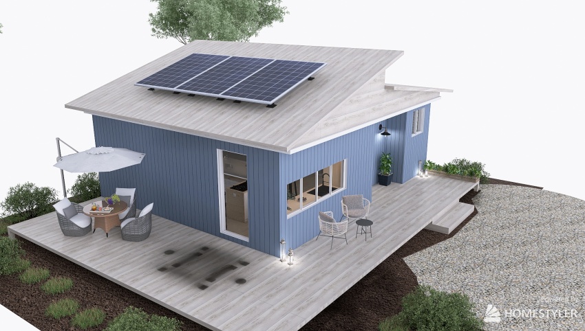 Tiny house in the nordic countryside 3d design picture 53.35