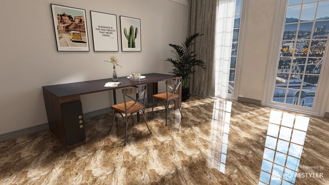 Homy Elegant Glossy Floor Tile 3d design renderings