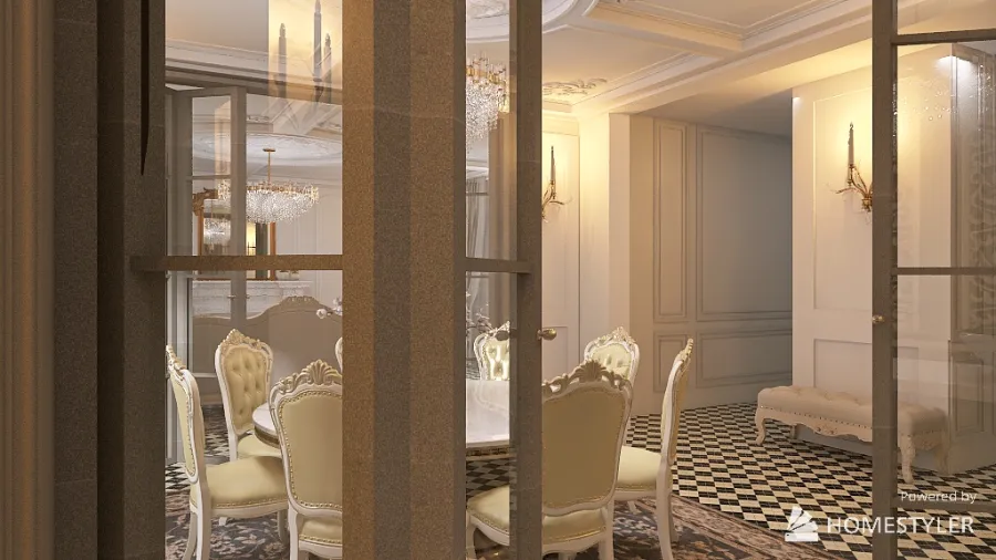 Classic French Style 3d design renderings