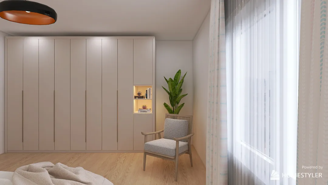 Scandinavian Style Bedroom 3d design renderings