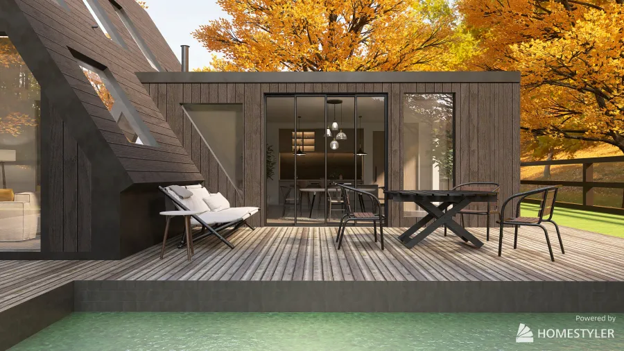 Weekend Cabin 3d design renderings