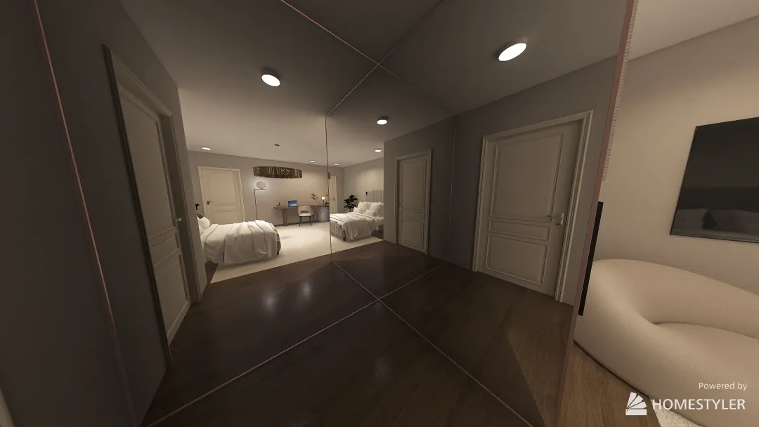 beige room 3d design renderings