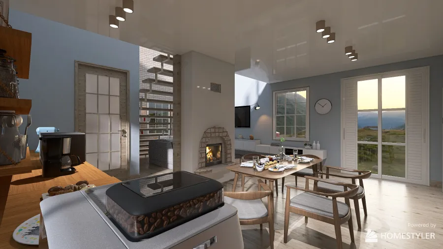 casa style scandinavo 3d design renderings