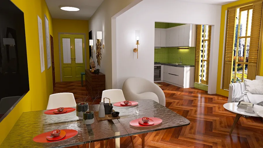 Milan apartment 3d design renderings