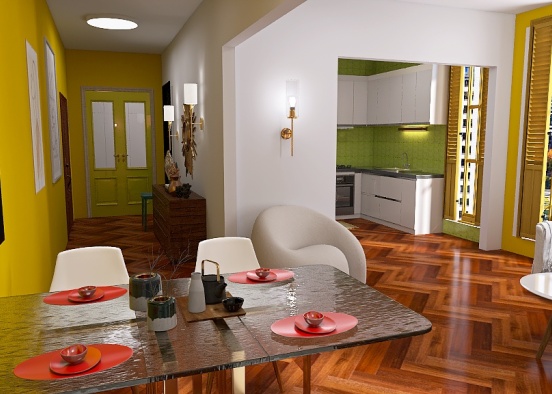 Milan apartment Design Rendering