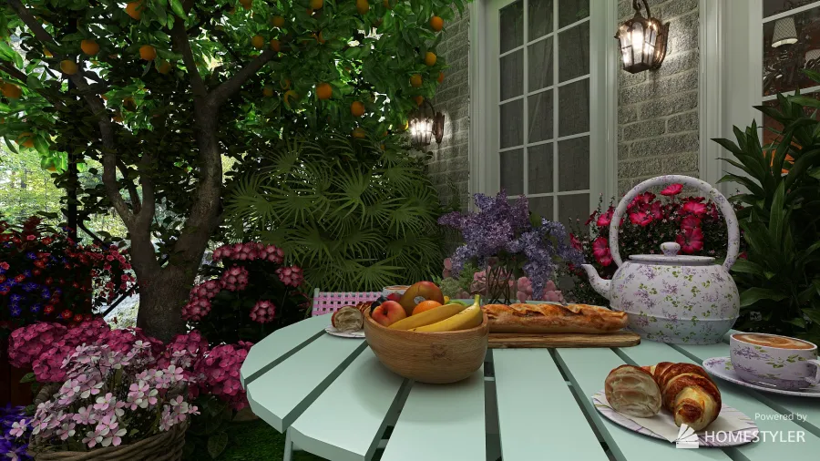 French-style idea for Web . Oh... my provence 3d design renderings