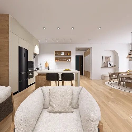 Scandinavian style apartment 3d design renderings