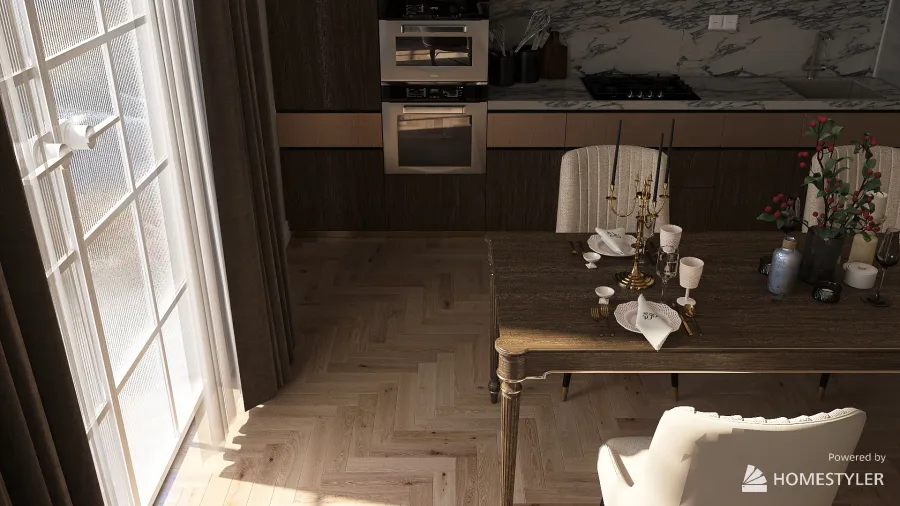Modern French Apartment 3d design renderings