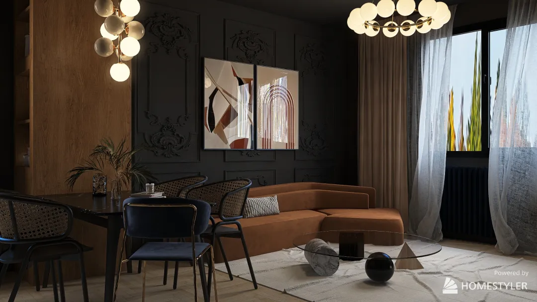 Not your typical French style interior 3d design renderings