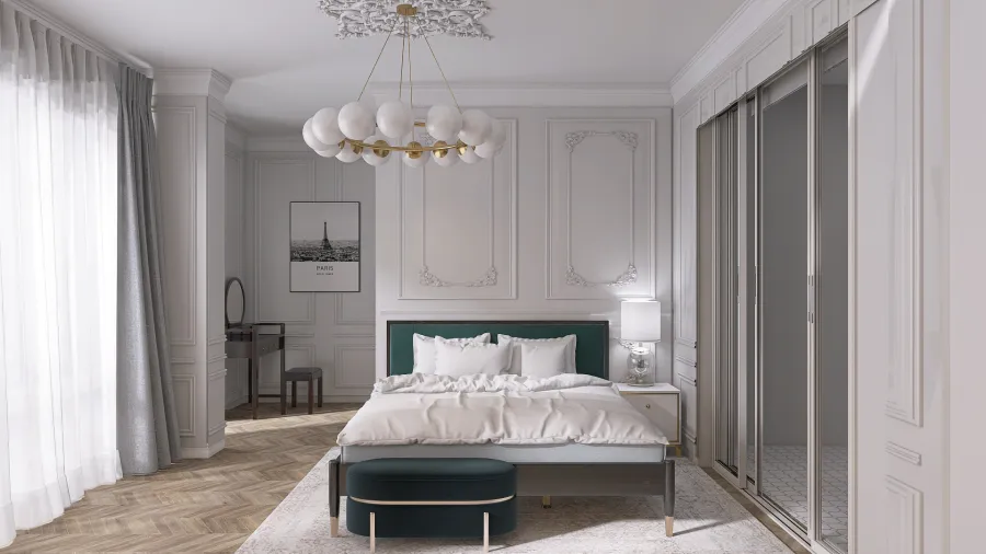 Apartment in French style 3d design renderings