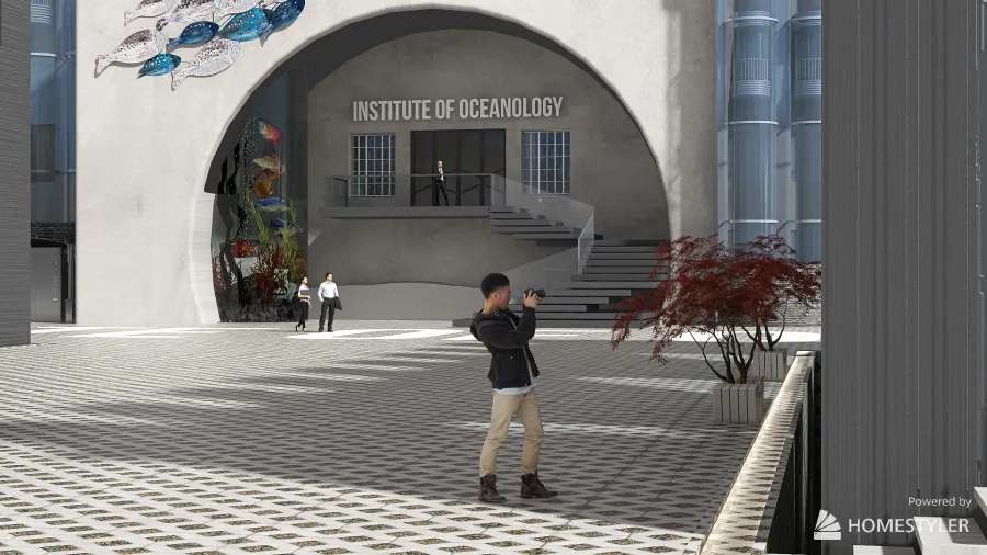 Institute of Oceanology 3d design renderings