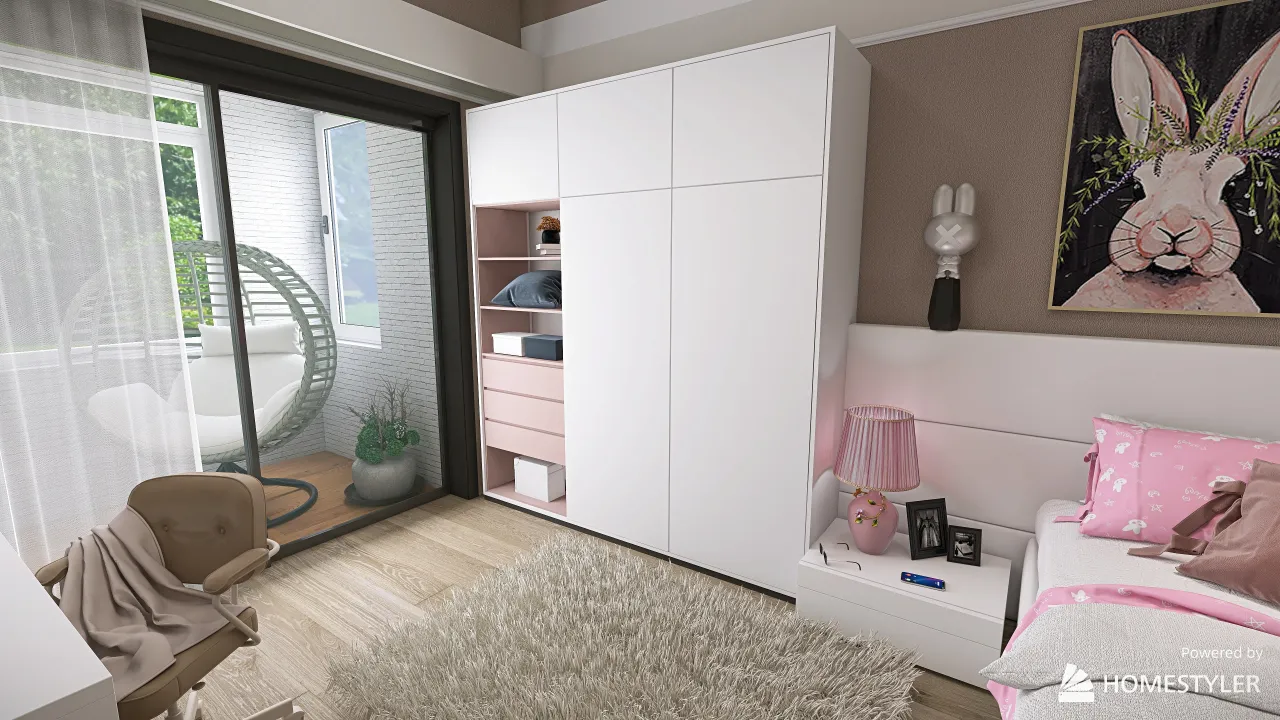 SecondBedroom 3d design renderings