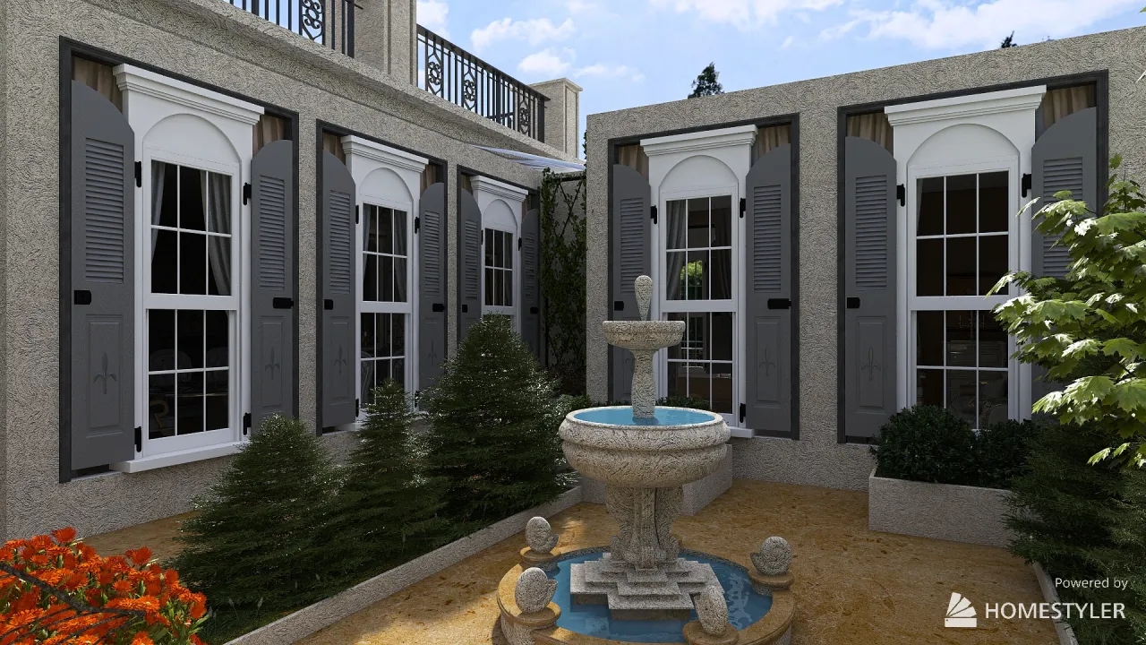 Courtyard 3d design renderings