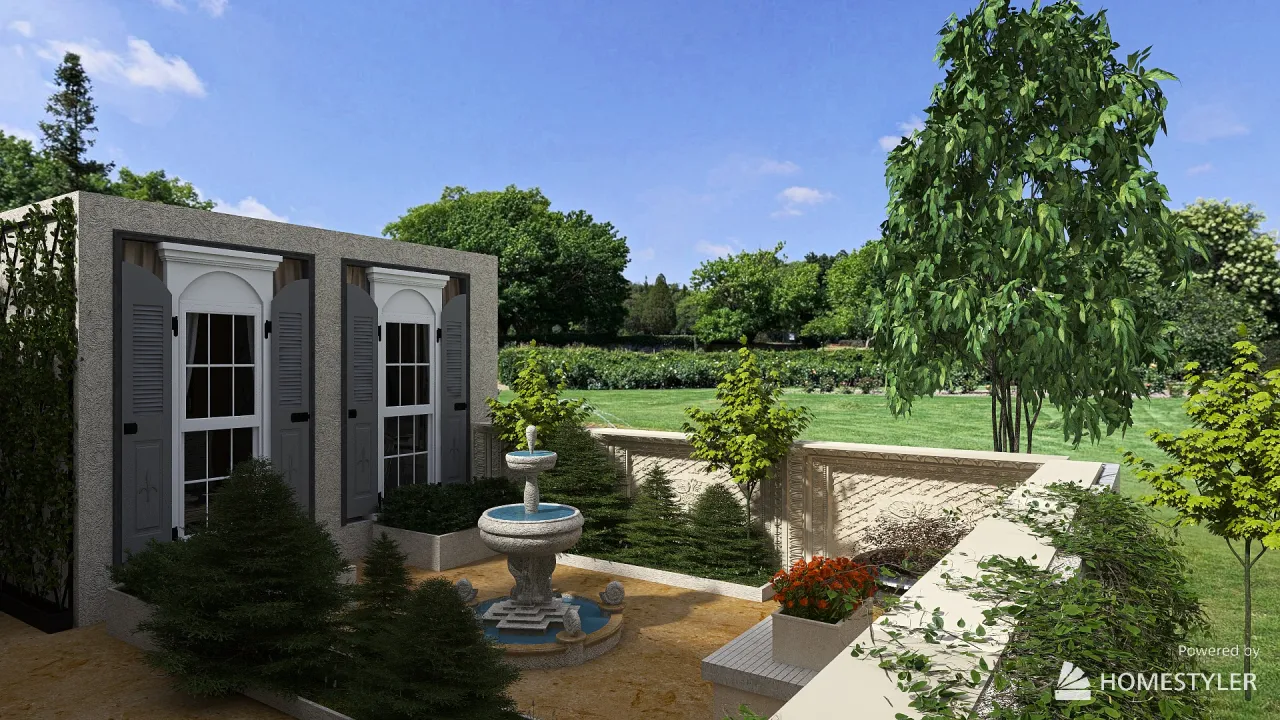 Courtyard 3d design renderings