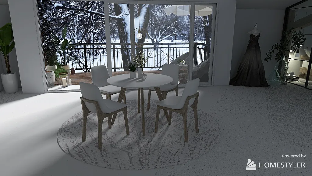 LivingDiningRoom 3d design renderings