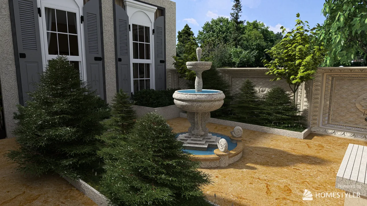 Courtyard 3d design renderings