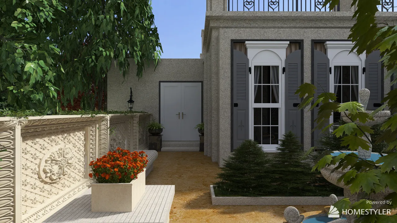 Courtyard 3d design renderings