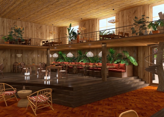 Cocobana: Tropical Restaurant and Bar Design Rendering