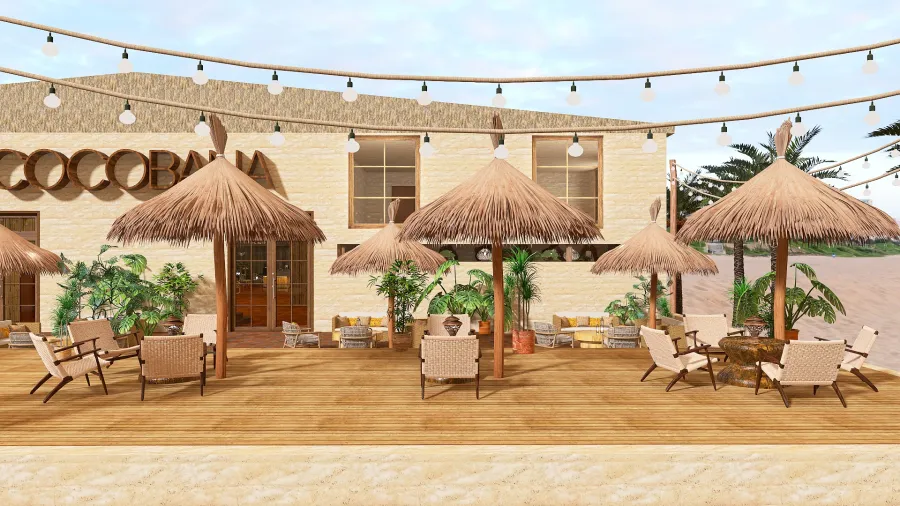 Cocobana: Tropical Restaurant and Bar 3d design renderings