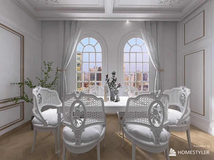 Formal living room 3d design renderings