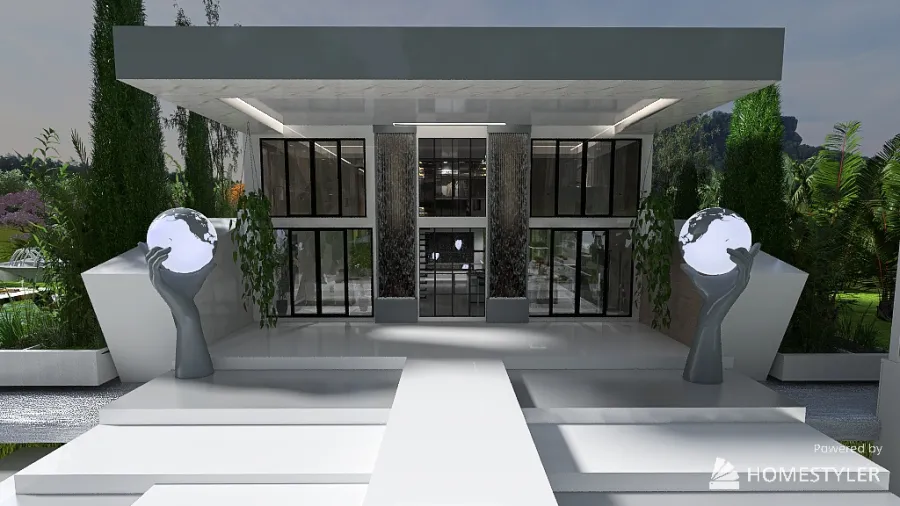 casa stilizzata modern 3d design renderings