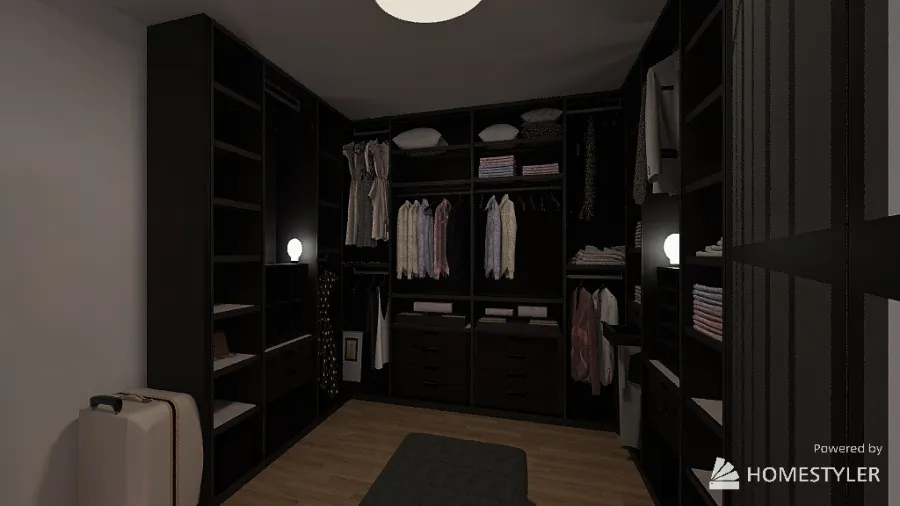 modern geniş yatak odası 3d design renderings