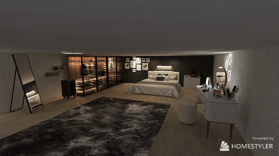Yatak odası 3d design renderings