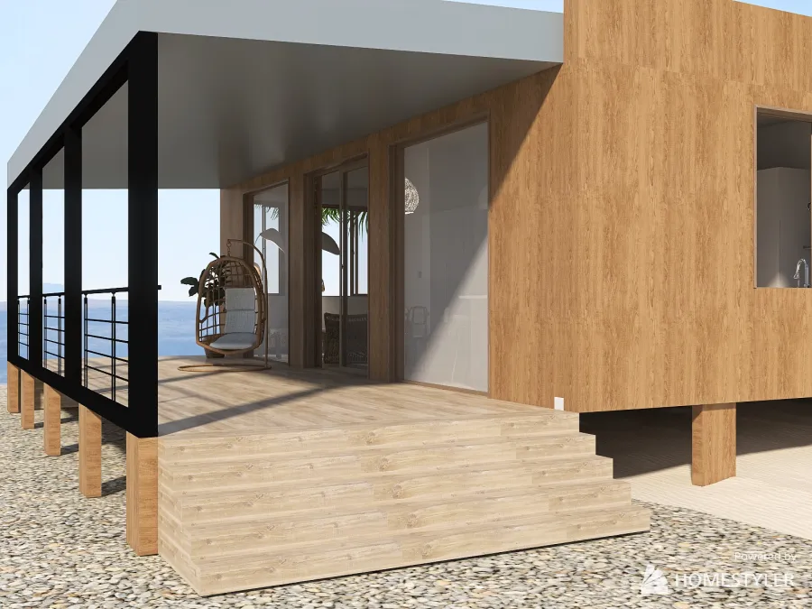 Small modern beach house 3d design renderings