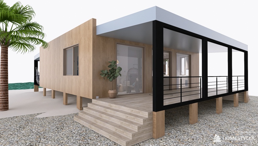 Small modern beach house 3d design picture 139.57