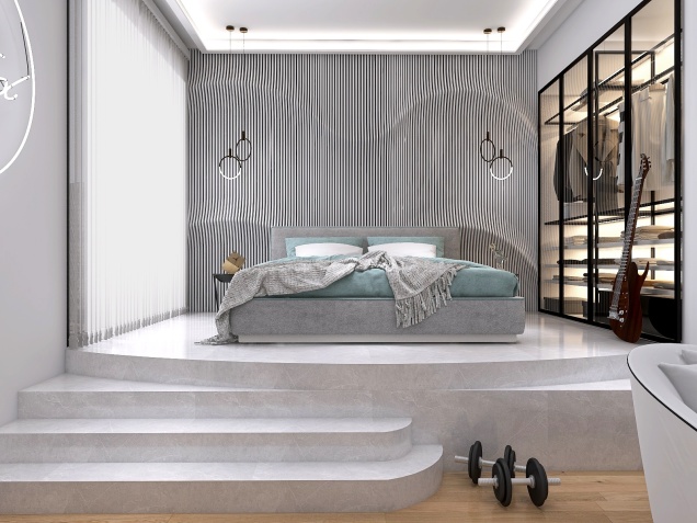 Futuristic teen bedroom