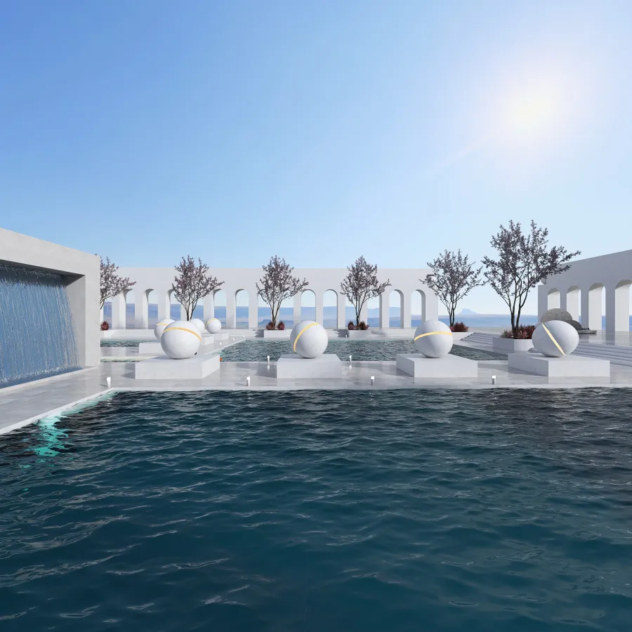 Casa subacuática 3d design renderings