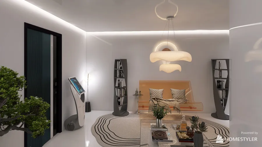 Minimal futuristic style house 3d design renderings