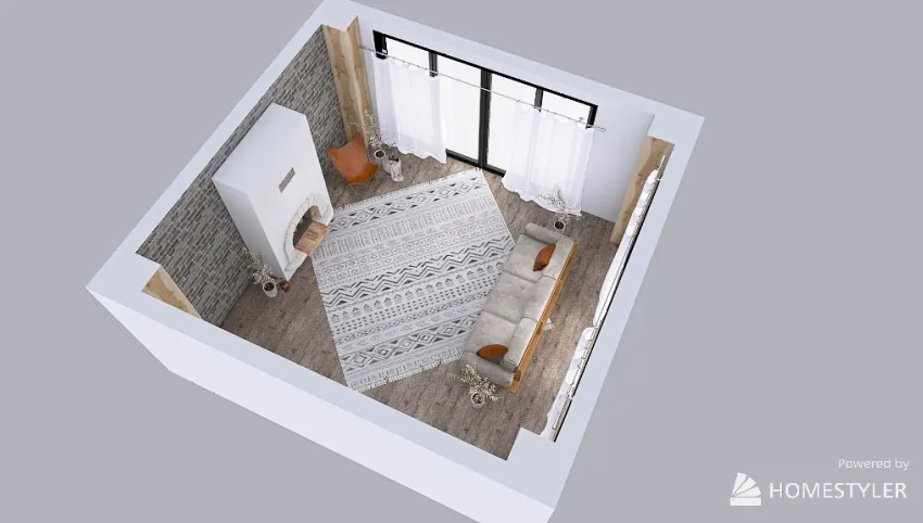 Rustic Minimalist Scandinavian Living Room 3d design picture 28.84