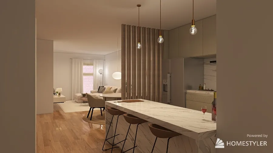 Apartamento Moderno y Escandinavo 3d design renderings
