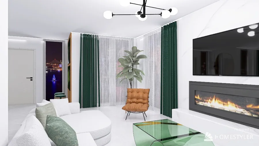 Apartamentos futurista 3d design renderings