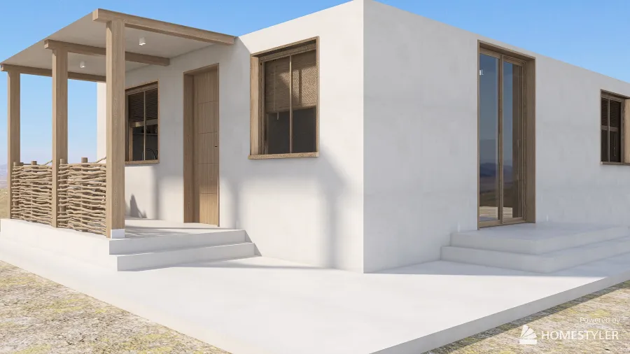 Minimalist coastal tiny house 3d design renderings