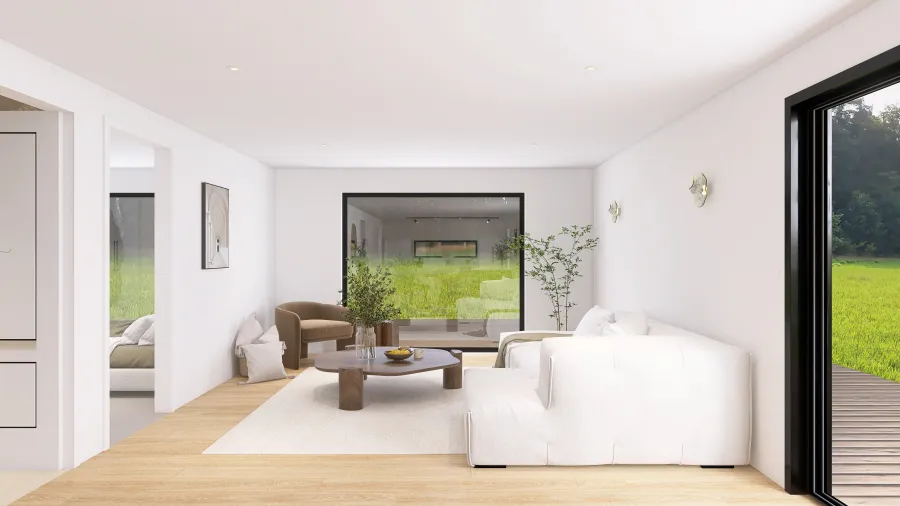 Ekowhai - 2 Bedroom Pitched Roof 3d design renderings